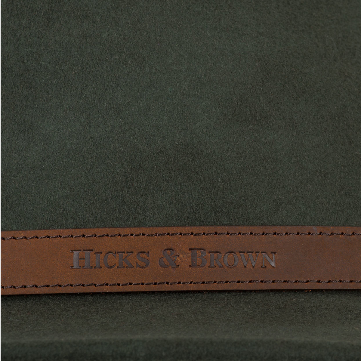 Hicks & Brown The Suffolk Fedora (Fawn Feather) - Olive Green - Image 3