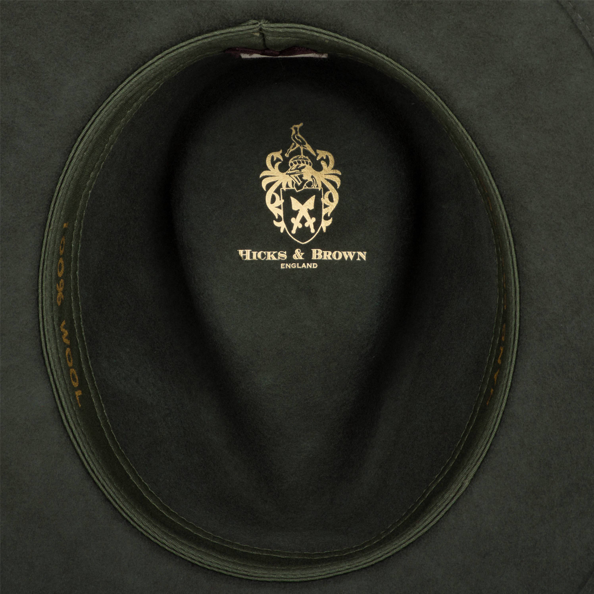 Hicks & Brown The Suffolk Fedora (Fawn Feather) - Olive Green - Image 2