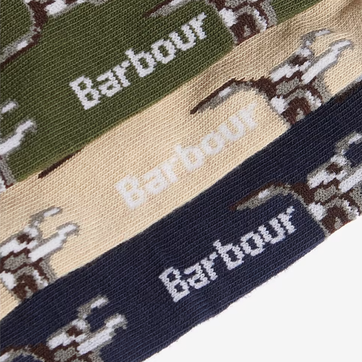 Barbour Pointer Dog Socks Gift Box - Forest Mist - Image 2
