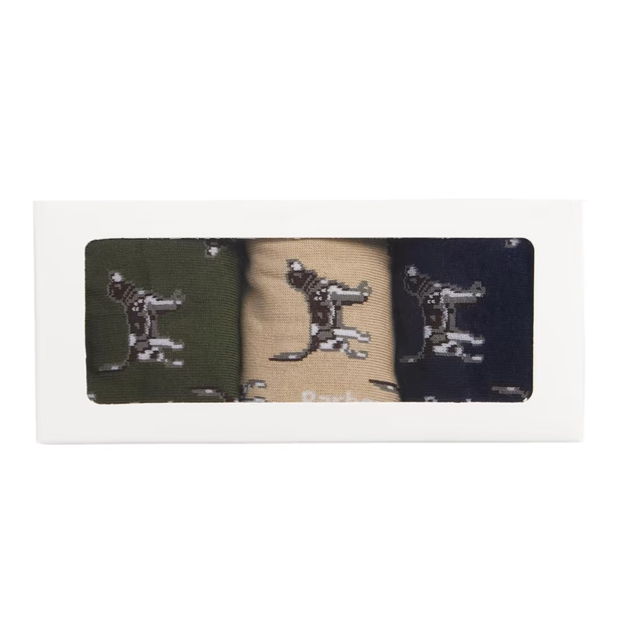 Barbour Pointer Dog Socks Gift Box - Forest Mist - Image 3