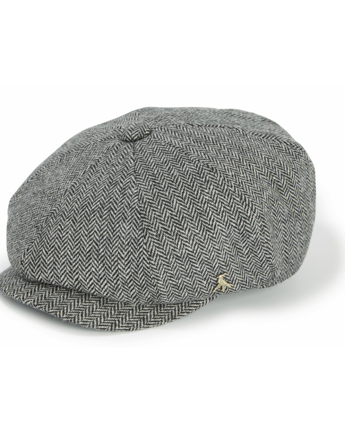 Hicks & Brown The Felsham Tweed Baker Boy Cap - Charcoal