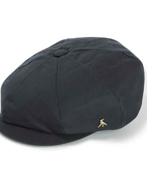 Hicks & Brown The Hengrave Wax Baker Boy Cap - Navy