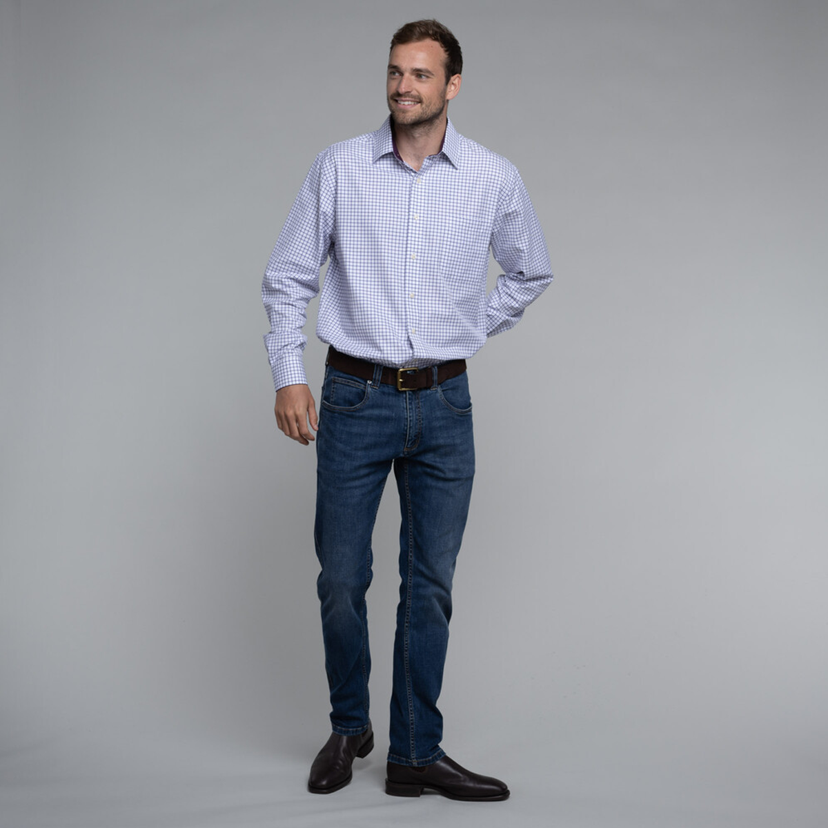 Schoffel Cambridge Classic Shirt - Purple - Image 2