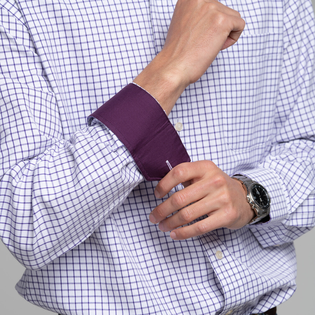 Schoffel Cambridge Classic Shirt - Purple - Image 5