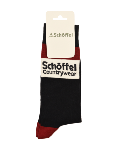 Schoffel Men's Single Cotton Sock - Bordeaux Heritage
