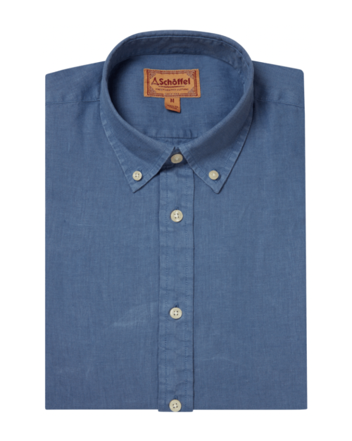 Schoffel Walsingham Linen Shirt - French Navy