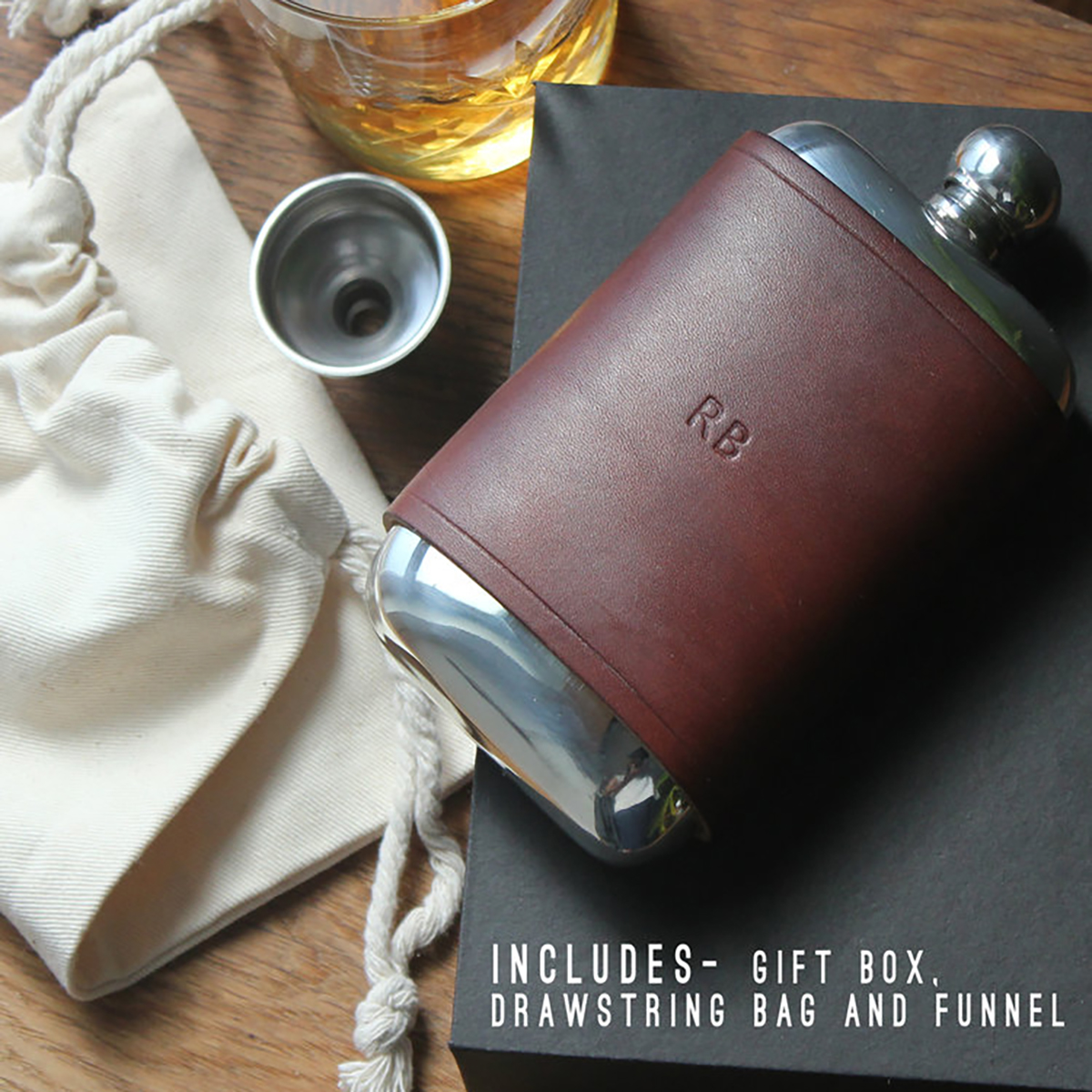 Hyde Wares Hip Flask - Brown