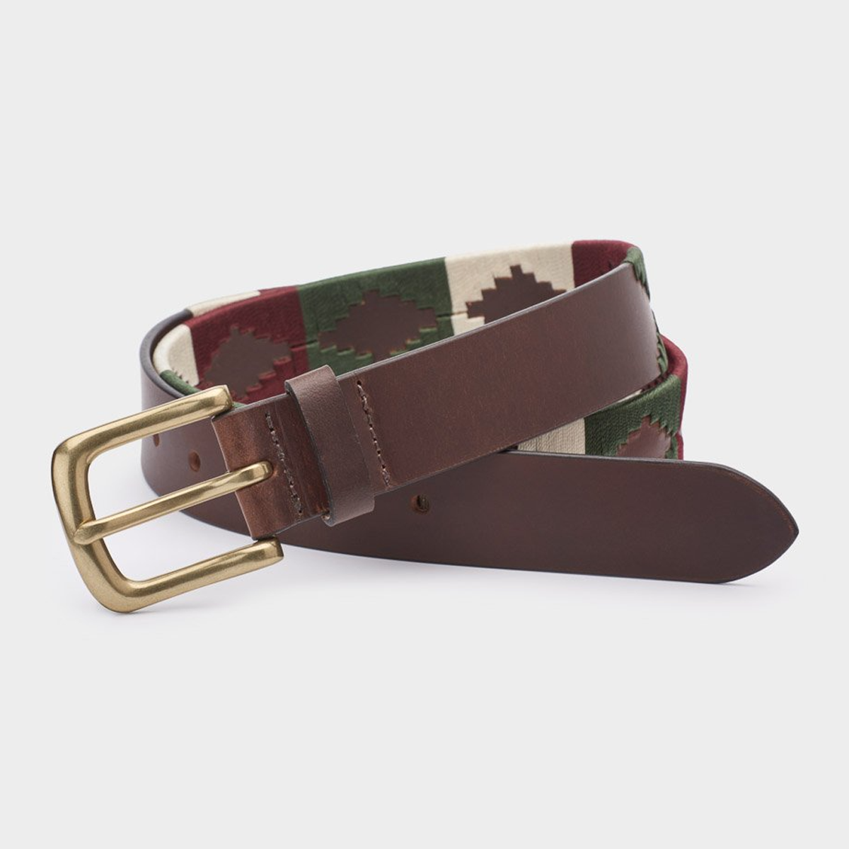 Ibex England Polo Belt - Brown/ Beige/ Burgundy/ Green