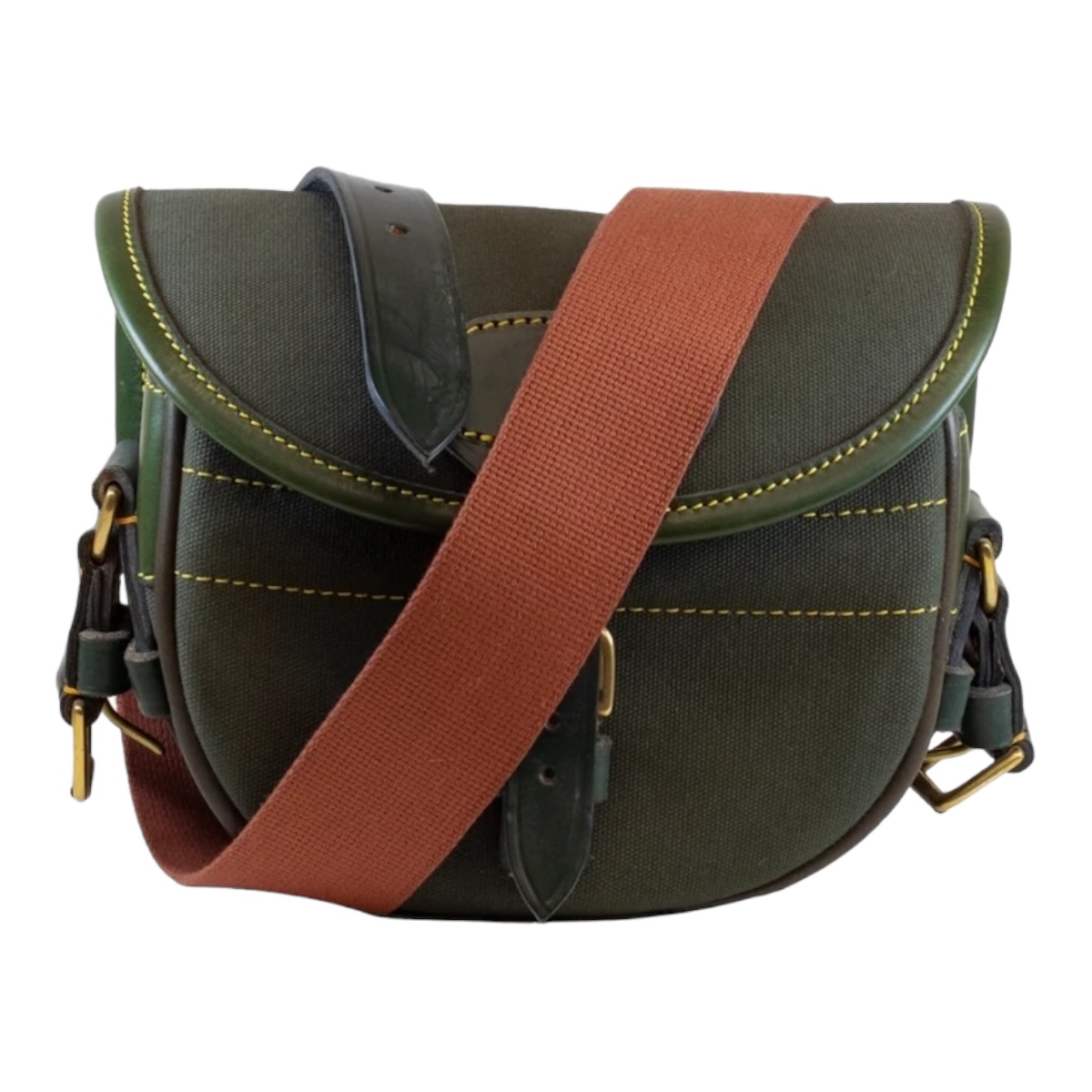Canvas & Leather Cartridge Bag (100) - Green/Green Trim