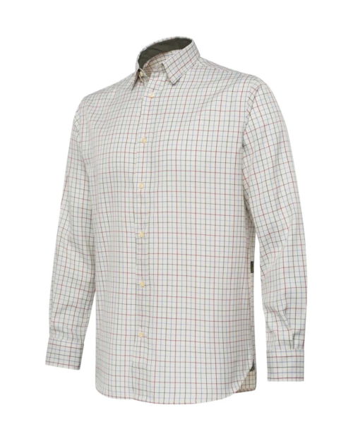 Beretta Charlow LS Shirt - Ivory & Blue Check