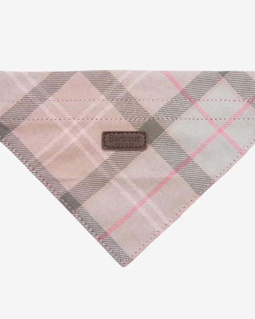 Barbour Tartan Bandana - Taupe/Pink Tartan