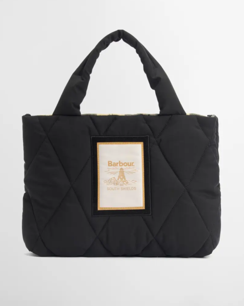 Barbour Mariah Mini Quilted Tote Bag - Black/ Ancient