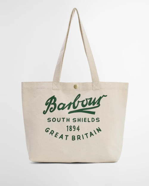 Barbour Script Tote Bag - Natural