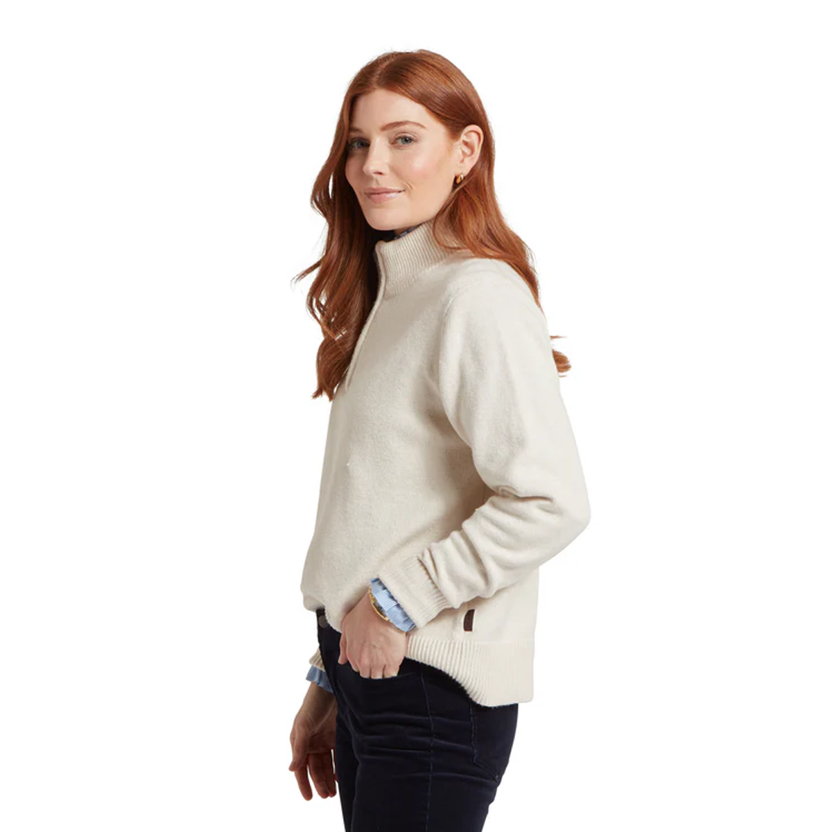Schoffel Thoralby 1/4 Zip Jumper - Soft White - Image 4