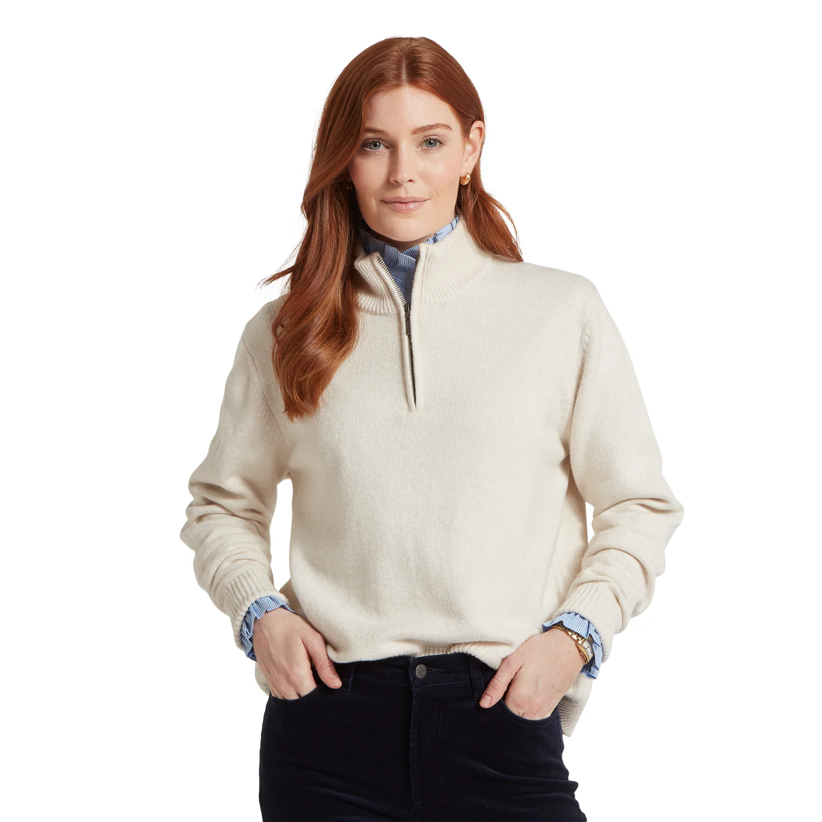 Schoffel Thoralby 1/4 Zip Jumper - Soft White - Image 2