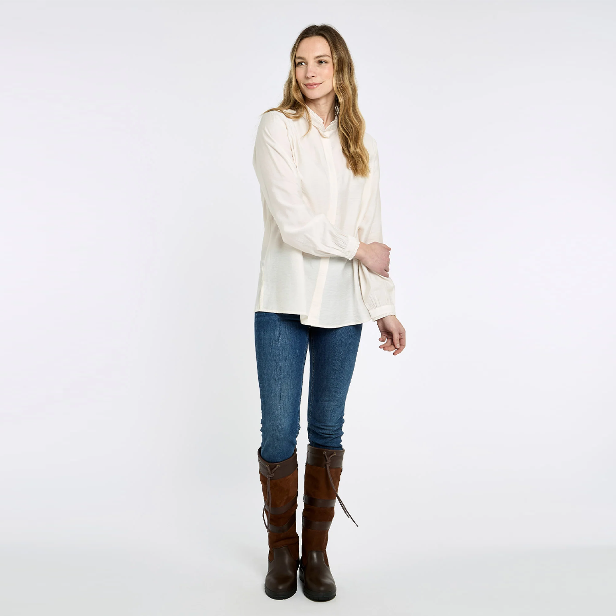 Dubarry Iris Ladies Ruffle Shirt - Ivory - Image 4
