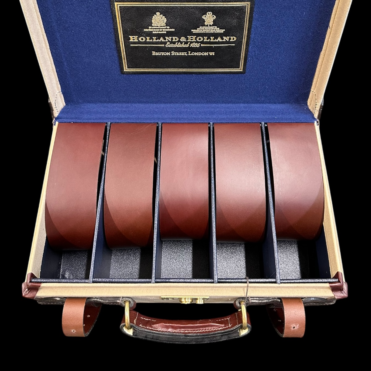 Holland & Holland Best Lightweight Canvas & Leather Cartridge Magazine (250) - Khaki Canvas - Image 4