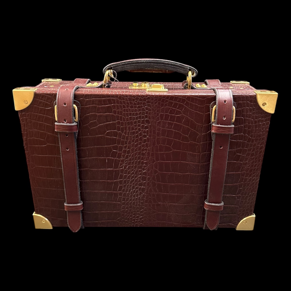 James Purdey Best Oak & Leather Cartridge Magazine (250) - Dark Brown (faux crocodile print) - Image 2
