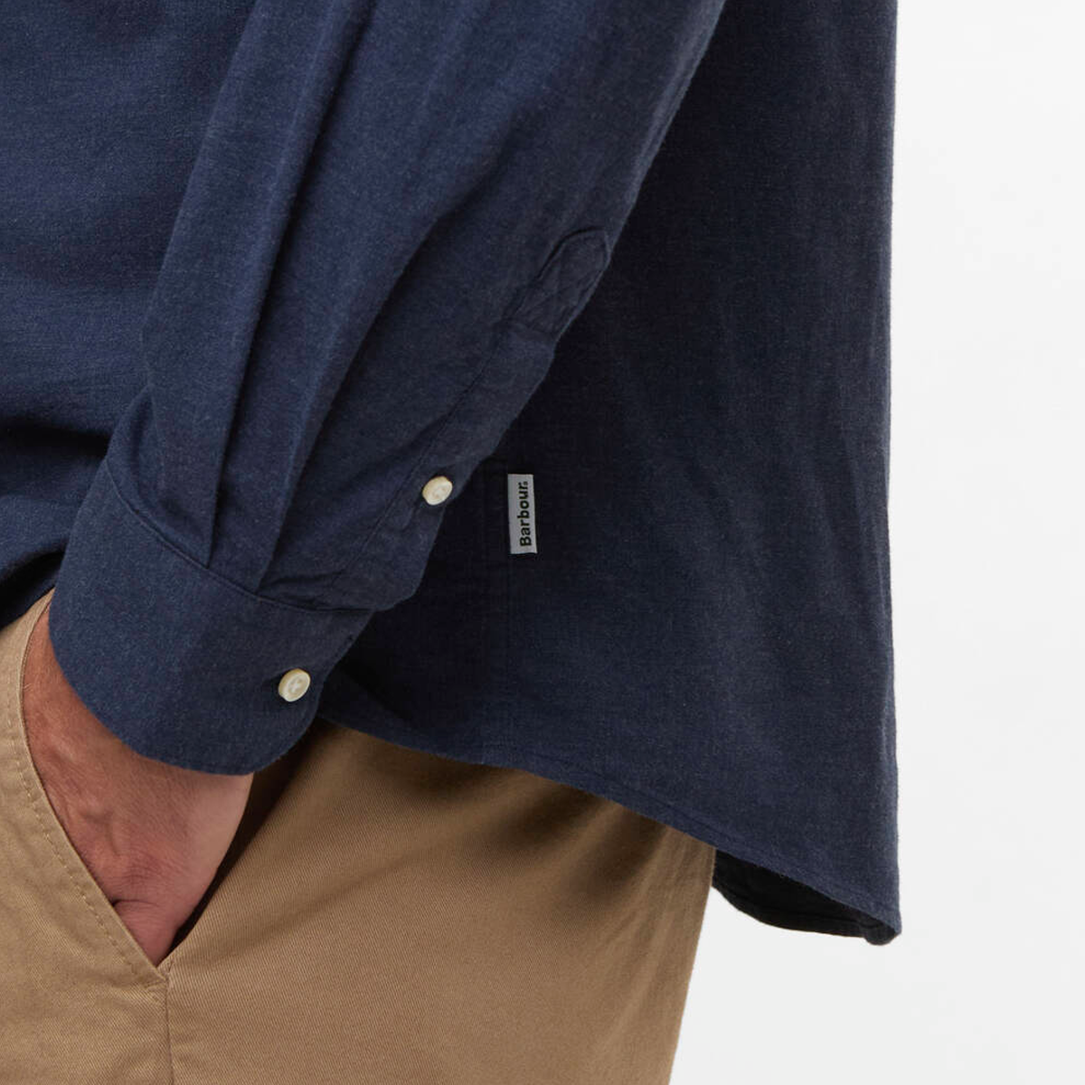 Barbour Aukside Regular Shirt - Navy Marl - Image 5