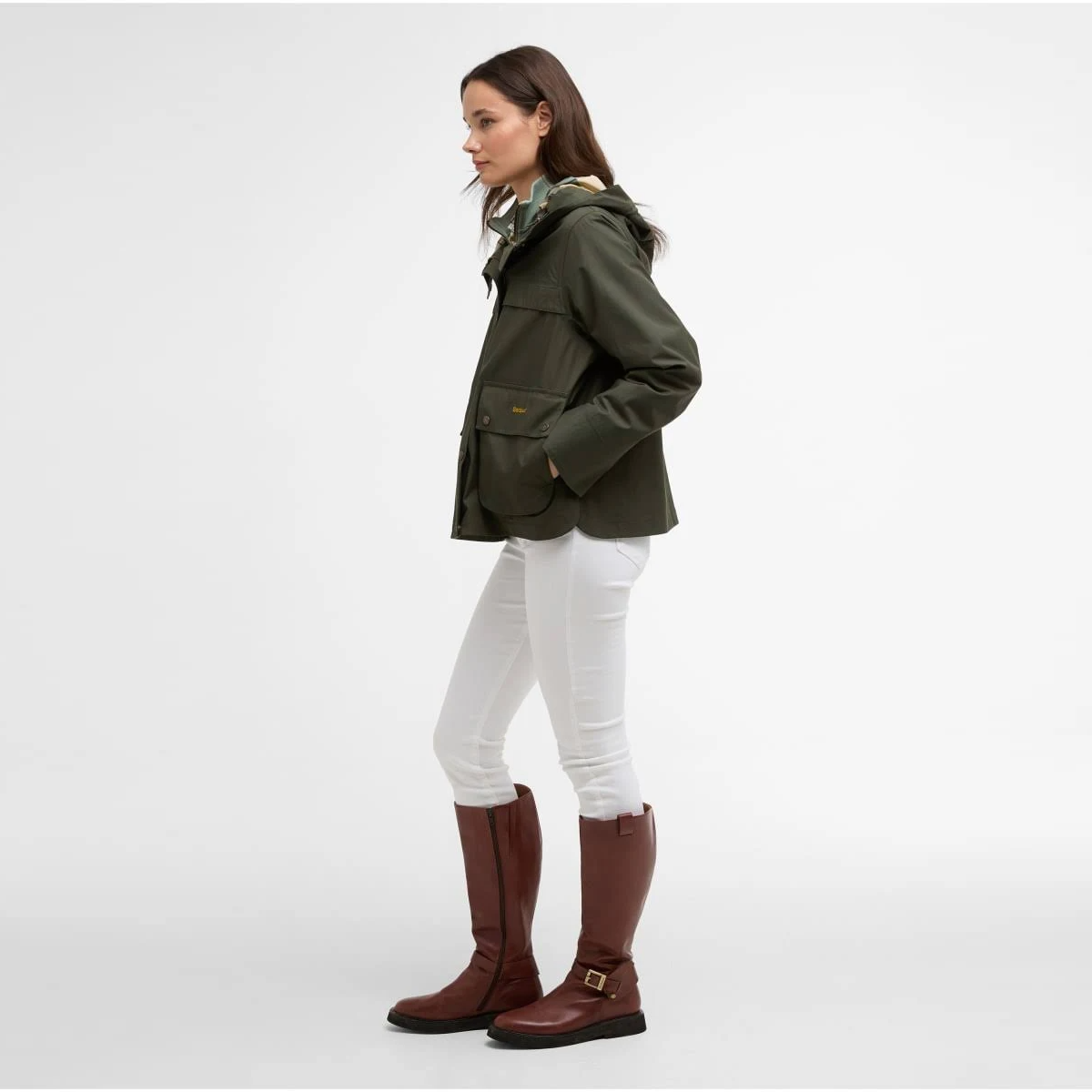 Barbour Baythorpe Waterproof Jacket - Olive - Image 4