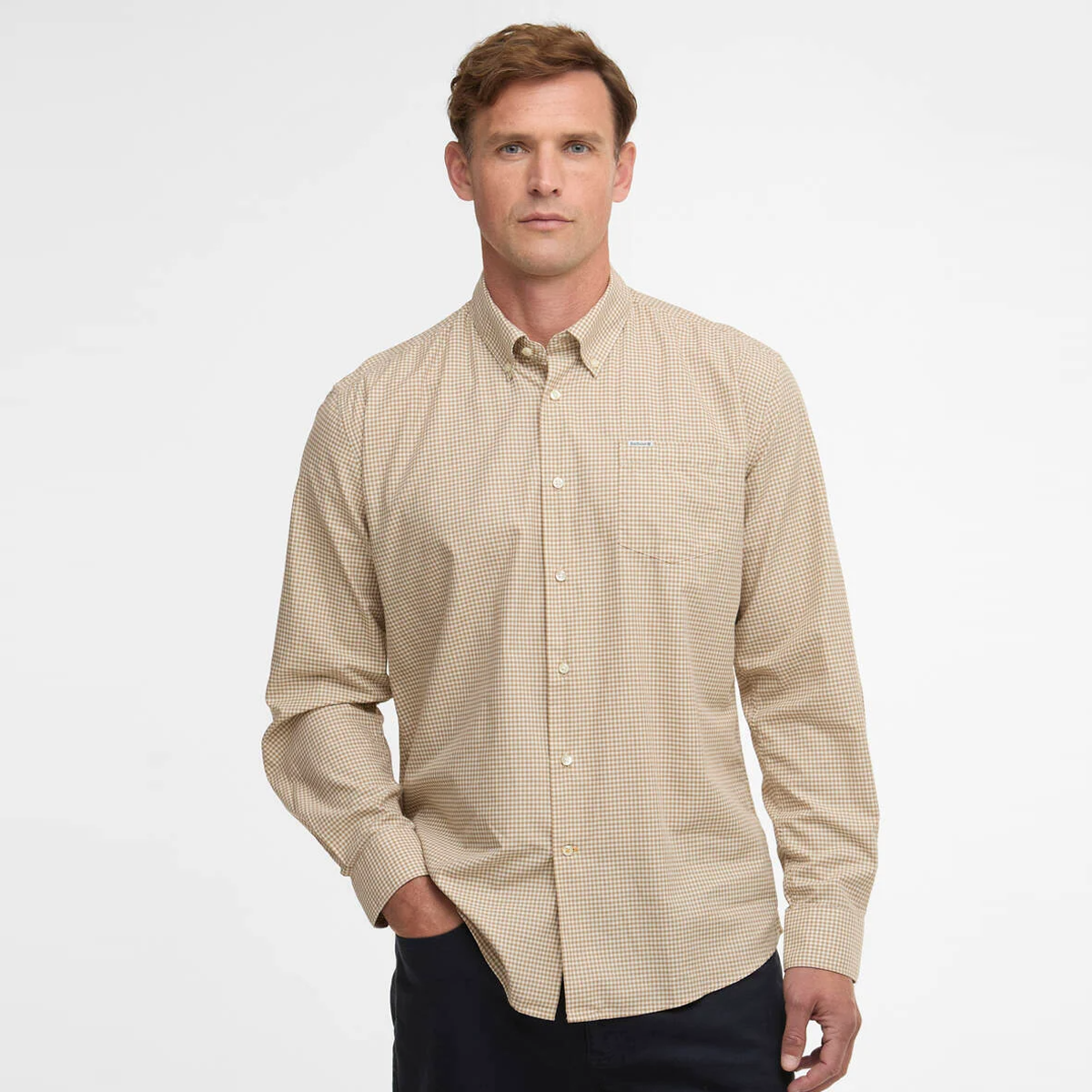 Barbour Finwell Regular Long-Sleeved Shirt - Stone - Image 2