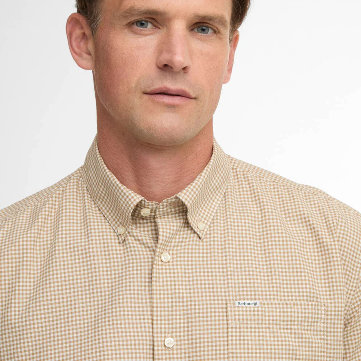 Barbour Finwell Regular Long-Sleeved Shirt - Stone - Image 4