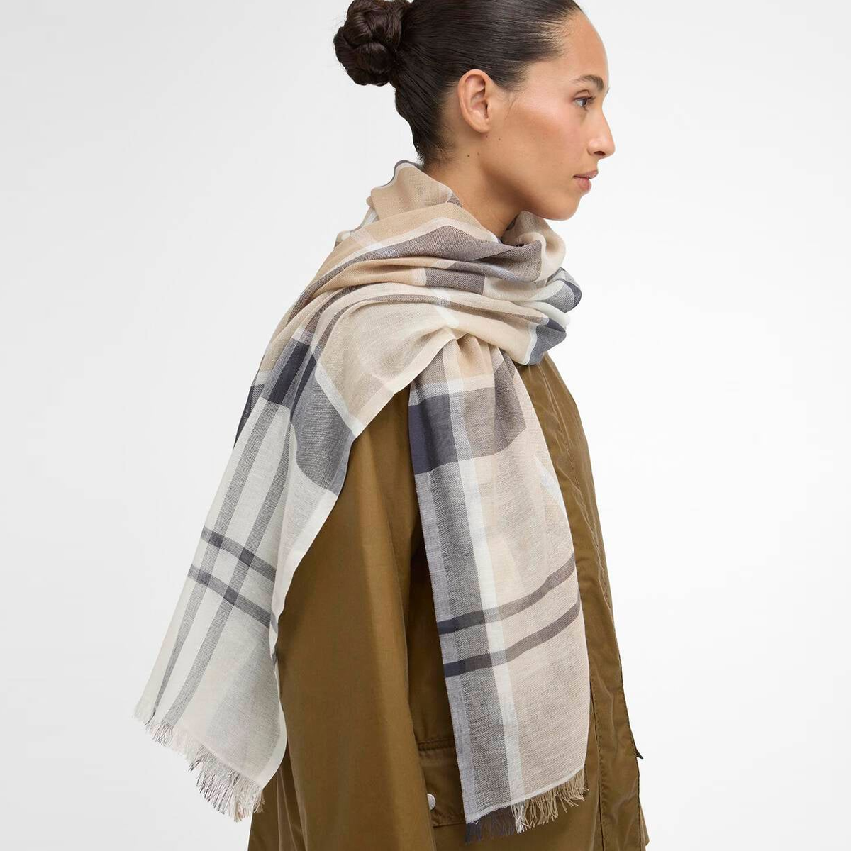Barbour Abigail Scarf - Dress Navy - Image 2
