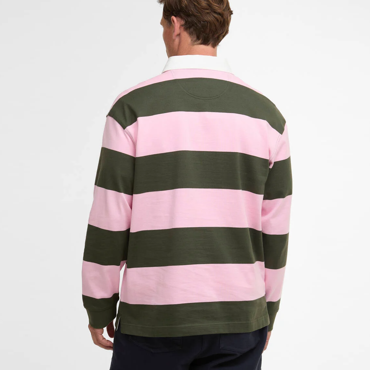 Barbour Broome Rugby Shirt - Pink - Image 3