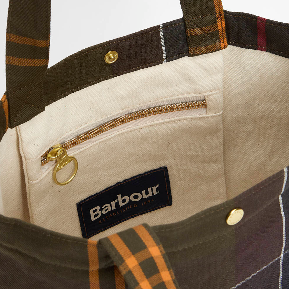 Barbour Telfield Tartan Mini Tote Bag - Classic Tartan - Image 2