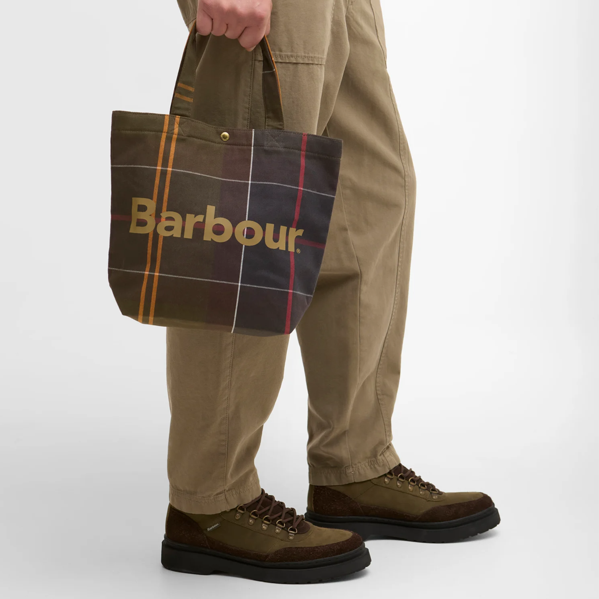 Barbour Telfield Tartan Mini Tote Bag - Classic Tartan - Image 3