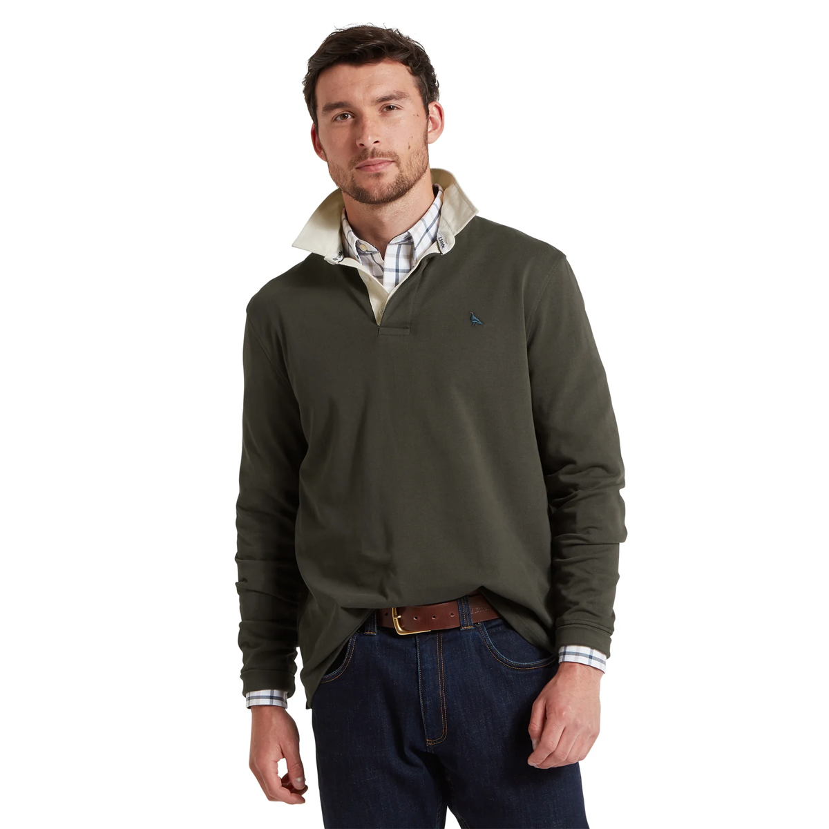 Schoffel Porthallow Rugby Shirt - Peat Green - Image 2
