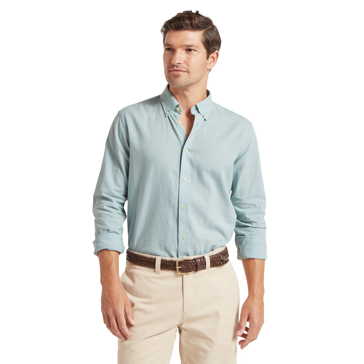Schoffel Walsingham Linen Shirt - Surf Blue - Image 3